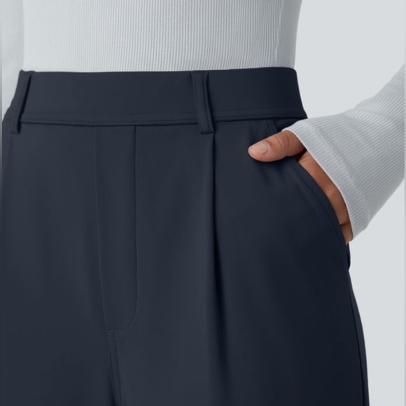 Halara High Waisted Pocket Work Flare Pants - Size Large Tall, NWT - Picture 6 of 8